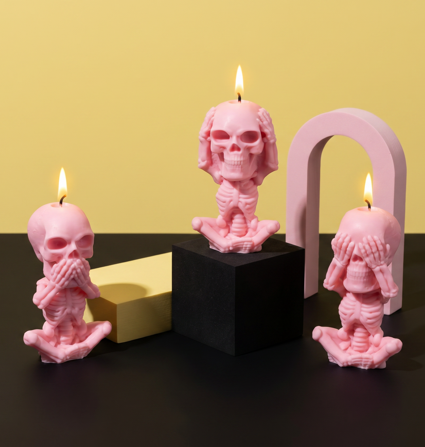 THREE WISE SKULLS SET