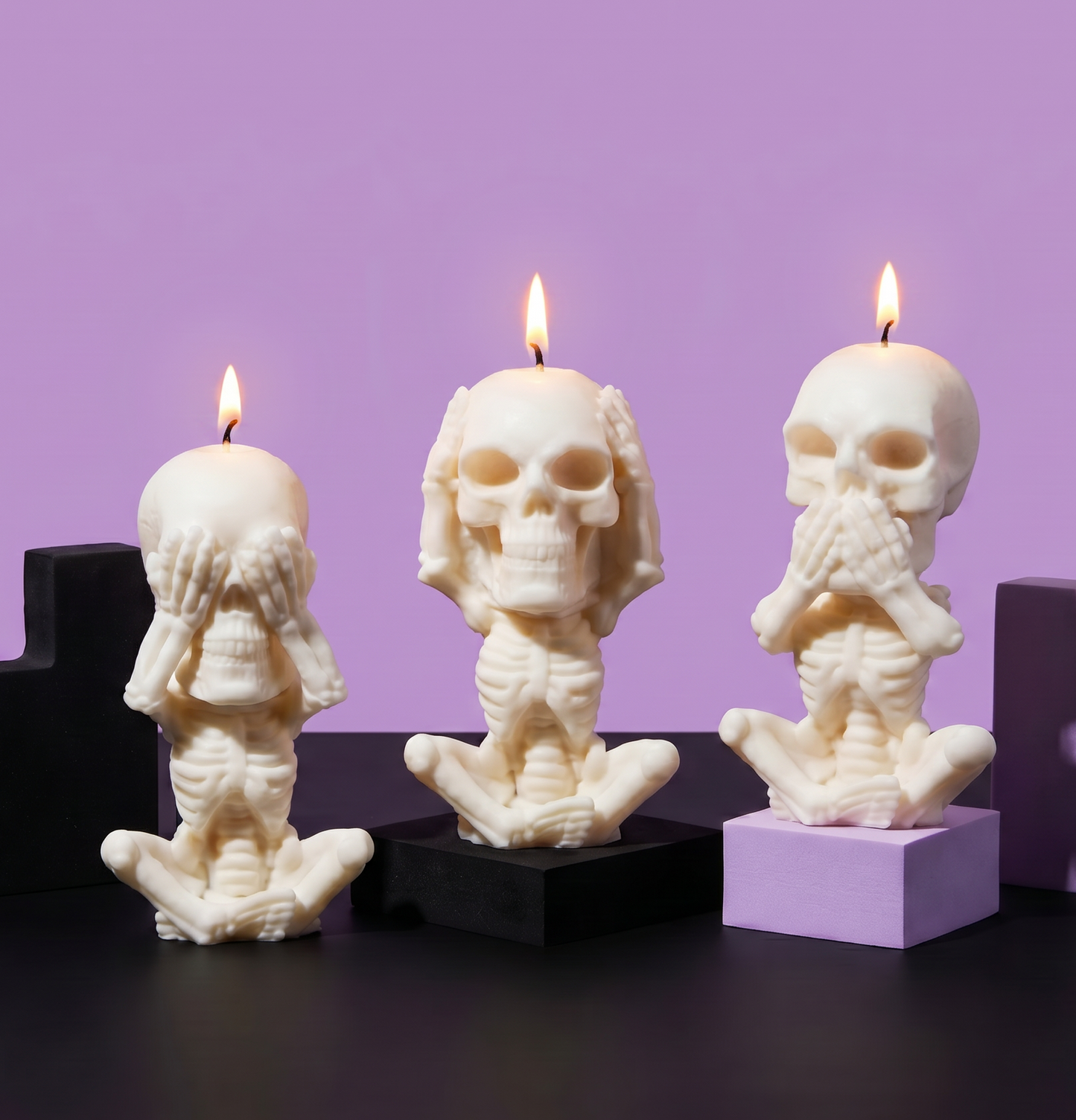 THREE WISE SKULLS SET